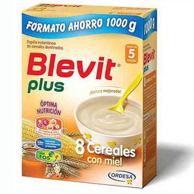 Blevit Plus 8 Cereales Miel Superfibra 600 g, Blevit